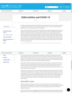 Child nutrition and COVID-19