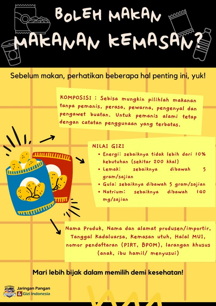 POSTER EDUKASI GIZI : MEMILIH MAKANAN KEMASAN